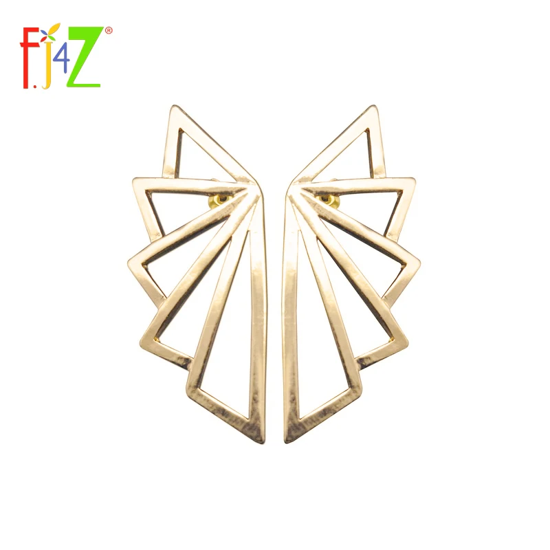 F.J4Z Геометрические Серьги Панк Мода Дизайнерские Золотой Треугольник Большие Серьги-Гвоздики Серёжки Для Женщин Brincos Grandes Прямая Поставка