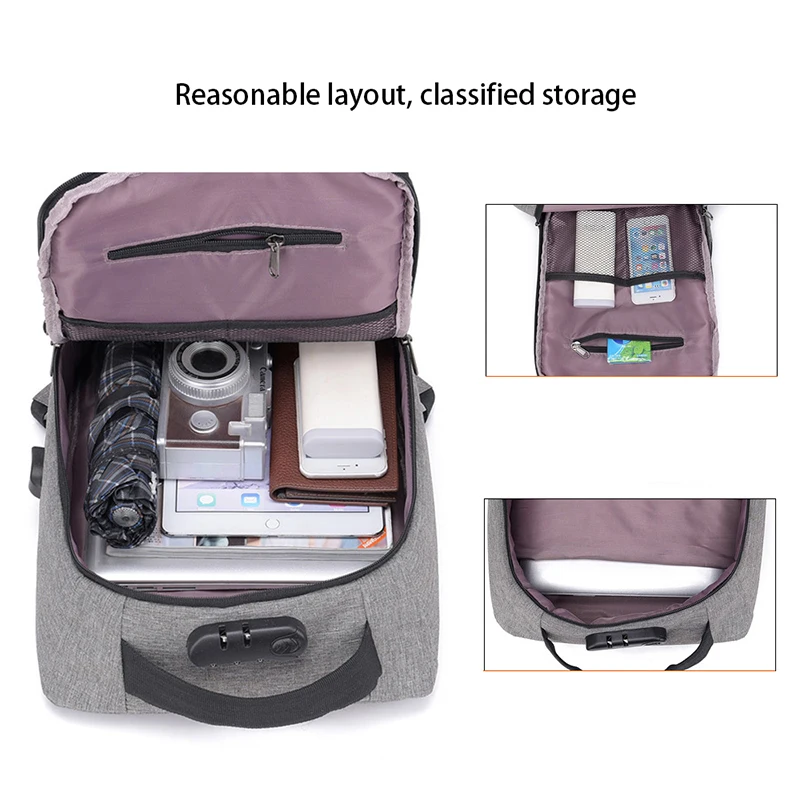 Men Multifunction USB charging Men 15.6/17inch Laptop Backpacks For Teenager Fashion Male Mochila Travel backpack anti thief