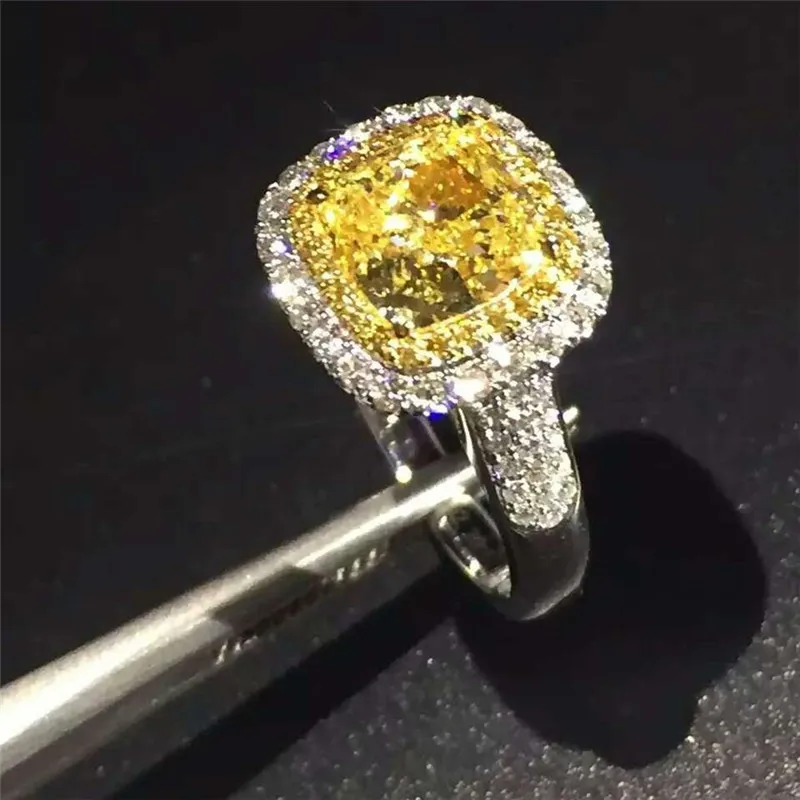 Twinkle double halo Кольцо из стерлингового серебра 925 пробы с фианитом ААА вечерние