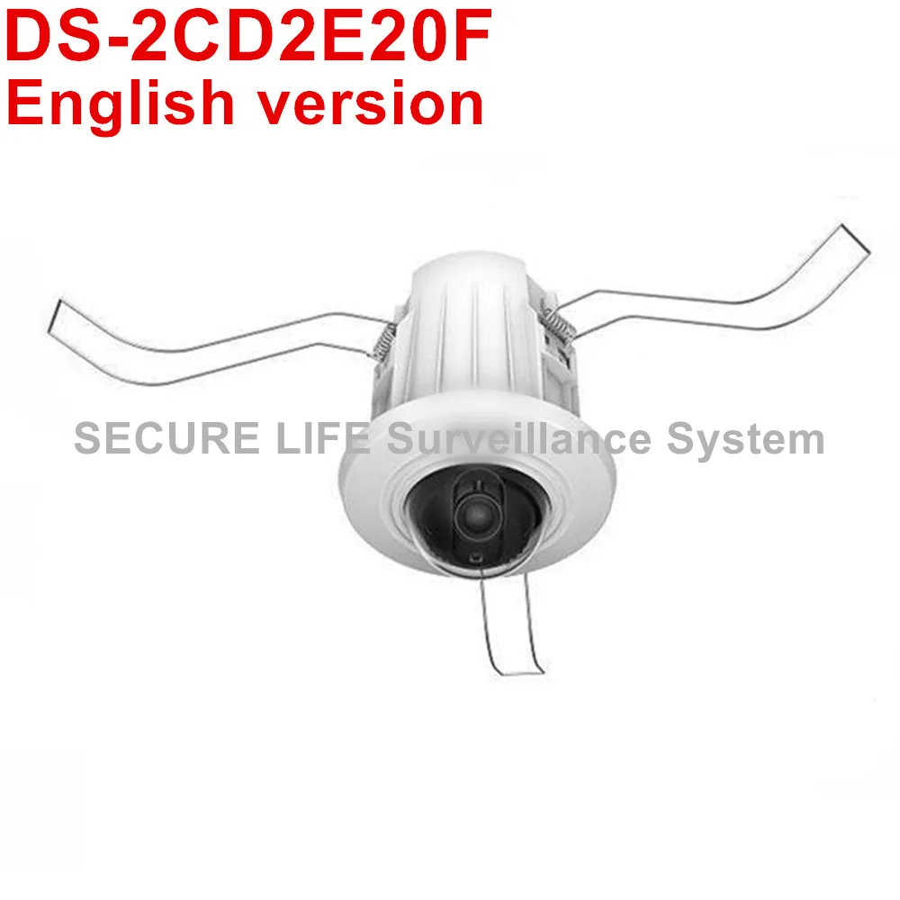 English version DS-2CD2E20F 2.0MP Recessed Mount Dome IP CCTV CAMERA, mini dome security camera