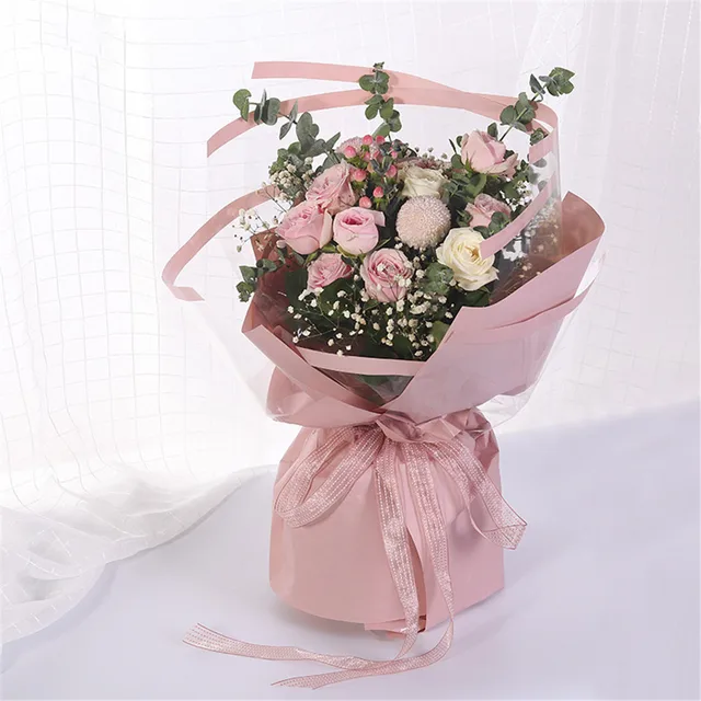 clear korean flower wrapping paper roll transparent paper flower florist
