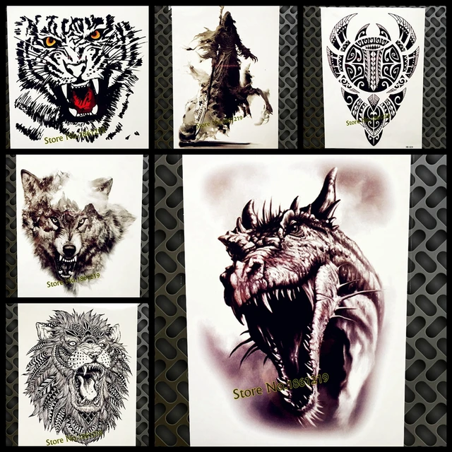 Large Tyrannosaurus Rex Dinosaur Tattoo For Men Women Arm Fake Tatoo Waterproof Body Art Temporary Tattoo Stickers Large Tyrannosaurus Rex Dinosaur Tattoo For Men Women Arm Fake Tatoo Waterproof Body Art Temporary Tattoo Stickers