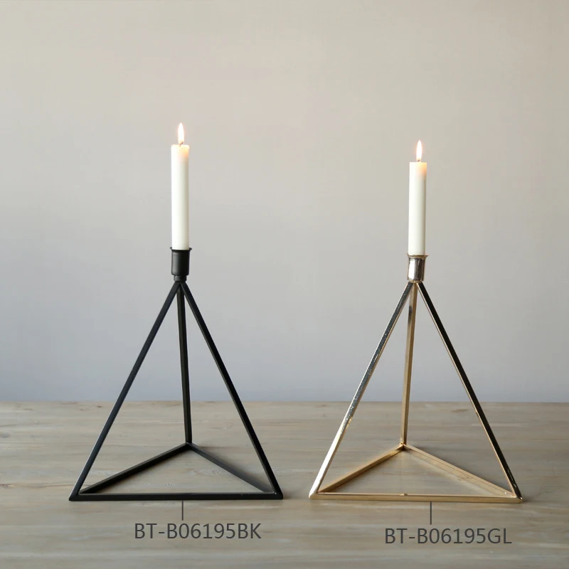 2017 Latest Design Modern Aluminum Material Candle Holders With Shape