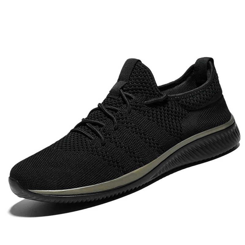 

2019 Mesh mens shoes Breathable casual shoes Lightweight Tenis hombre sneakers Spring Summer lace-up comfortable flat footwear