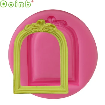 

European Retro Mirror Frame Silicone Mold Chocolate Cupcake Fondant Cake Decorating Tools Fimo Clay Candy Moulds