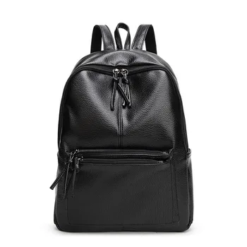 

New Travel Backpack Korean Women Female Rucksack Leisure Student School Bag Soft PU Leather Women Backpacks Travel Bag