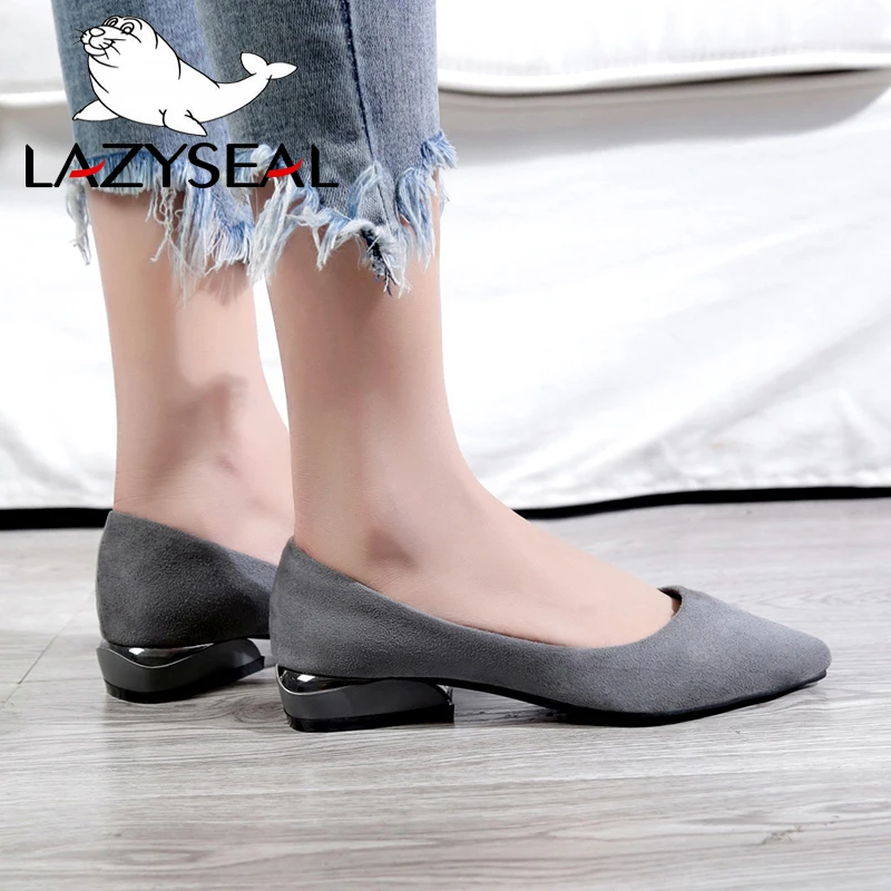 Туфли LazySeal женские на плоской подошве кожаные лоферы топ-сайдеры Мокасины мюли