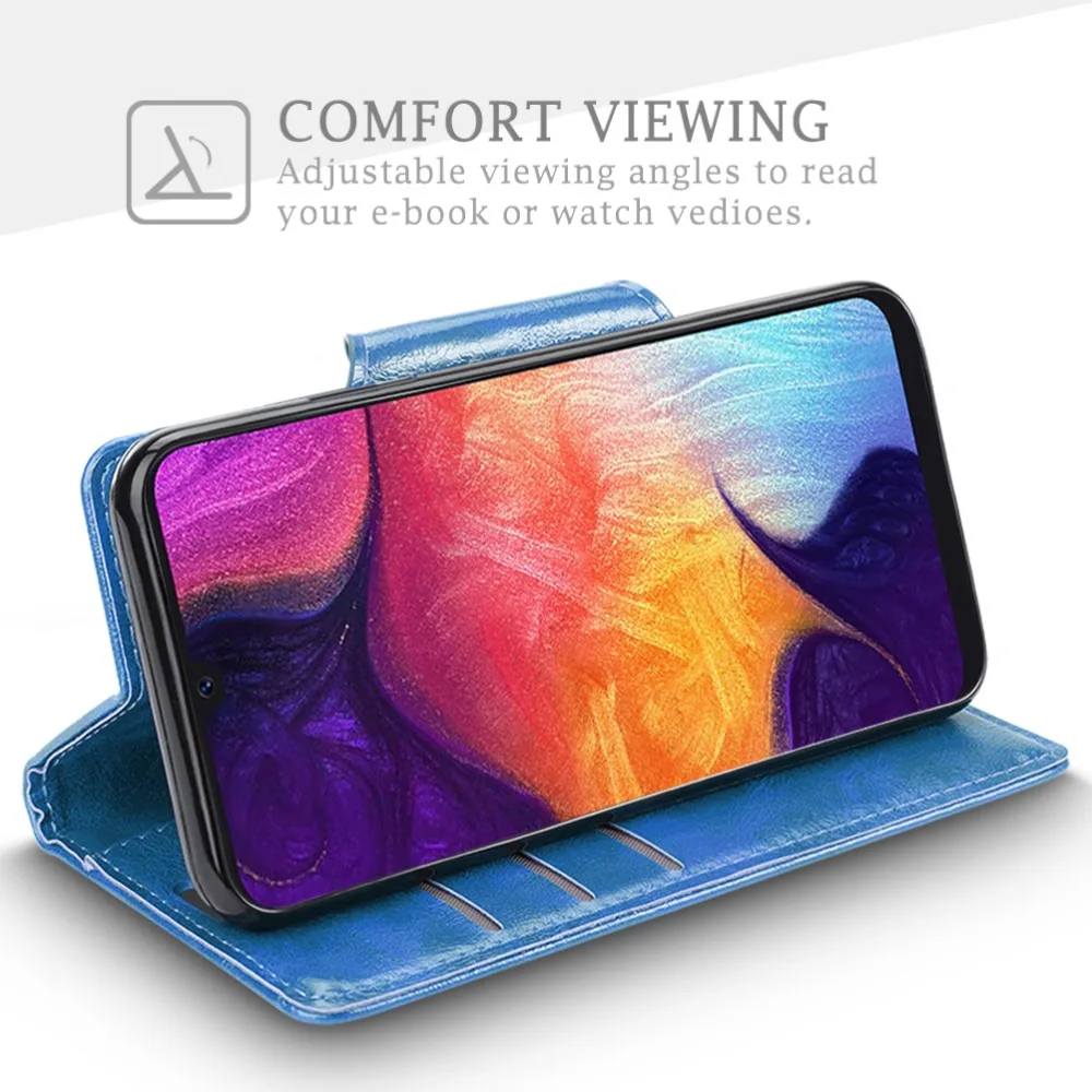 Sleo для samsung Galaxy A50 чехол в стиле ретро из искусственной кожи Чехол С