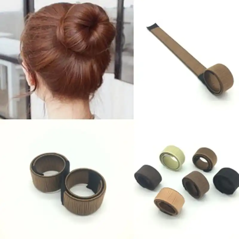Прямая поставка Лидер продаж 1 шт. однотонный пучок для волос Updo Пончик