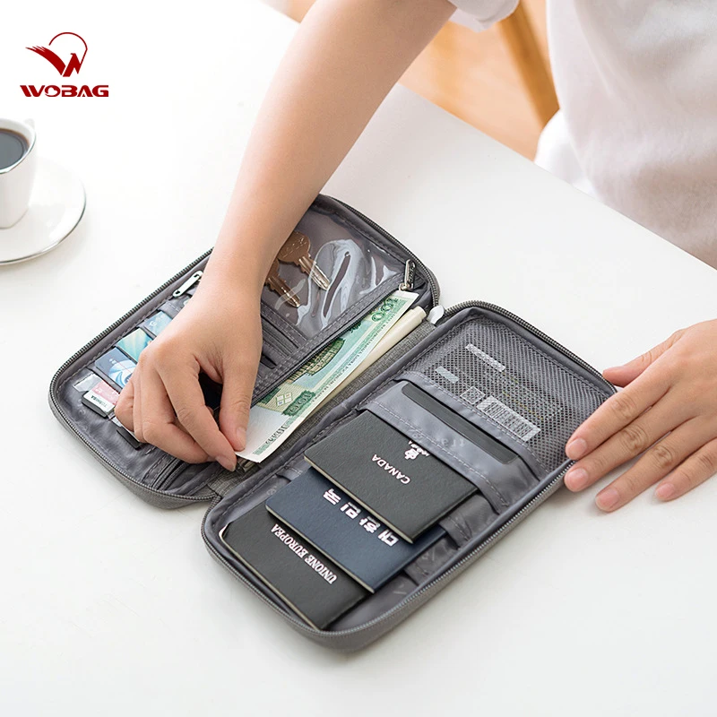 

New Waterproof Passport Travel Wallet Multi-function Documents Credit Card Package ID File Storage Card Key Handbag