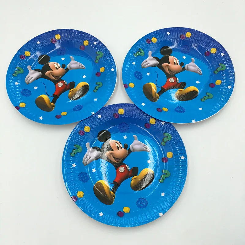 

10PCS/LOT MICKEY MOUSE PLATES MICKEY DISHES KIDS BIRTHDAY PARTY FAVORS HAPPY BIRTHDAY PARTY SUPPLIES MICKEY PAPER PLATE