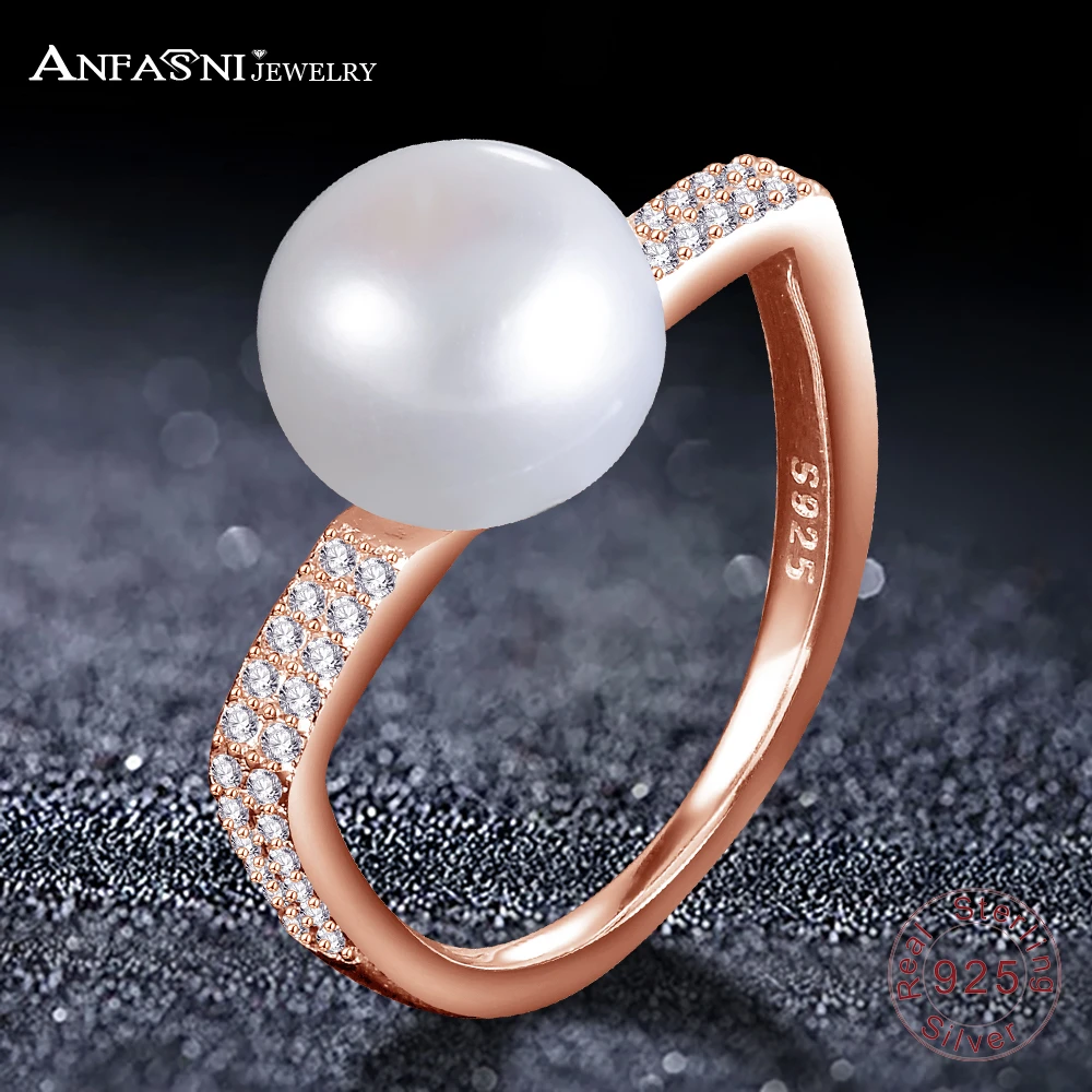 anfasni hot design 925 sterling silver fine jewelry luxury horseshoe pearl jewelry ring wedding band women - Horseshoe Wedding Rings anfasni hot design 925 sterling silver fine jewelry luxury horseshoe pearl jewelry ring wedding band women - Horseshoe Wedding Rings