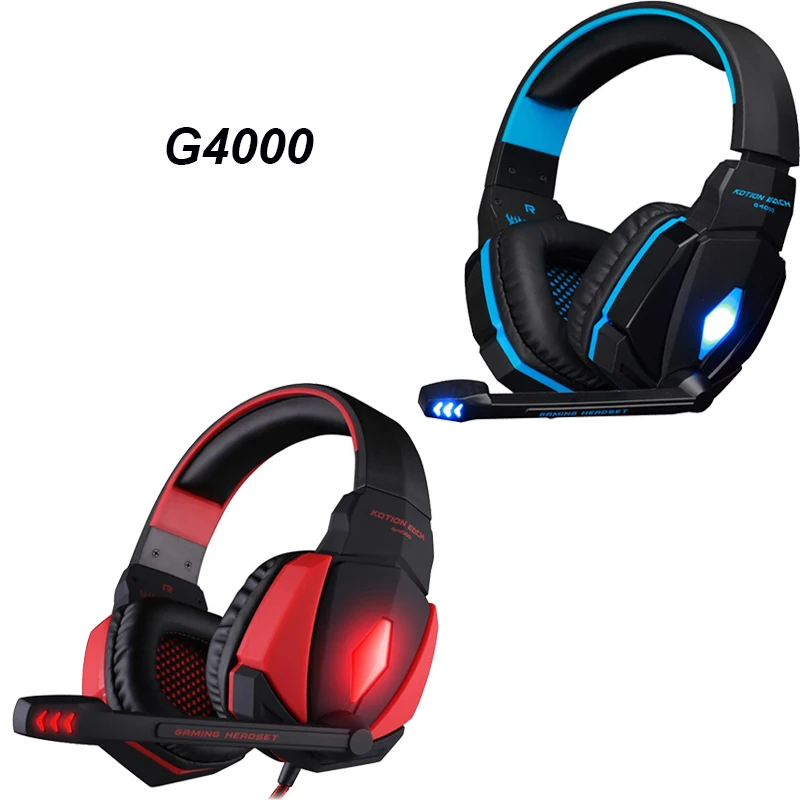 KOTION EACH G2000 G4000 Gaming Headsets Game Earphone Headset Stereo Headphone with Microphone for PC Gamer with retail box