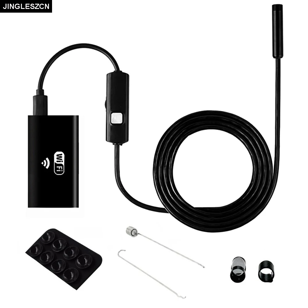 

JINGLESZCN Wifi Endoscope Borescope Inspection Camera Waterproof IP67 Mini Camera 8MM Lens Dia 3.5m Hard Tube For IOS Android PC