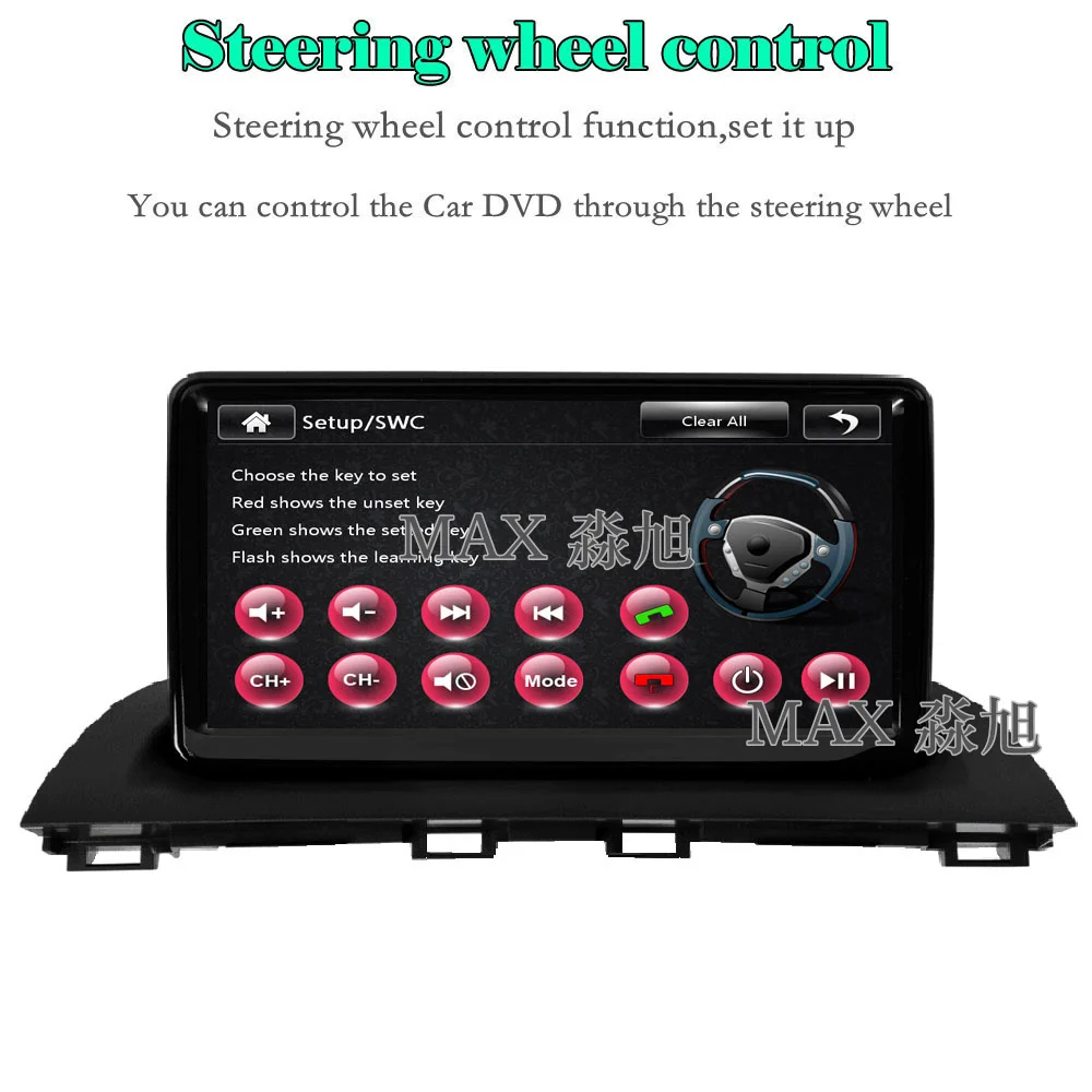 Sale MAX 9" Car Radio GPS Navigation System For Mazda CX-4 Bluetooth Call/Music Free Map Steering wheel control 1080P 3G 3