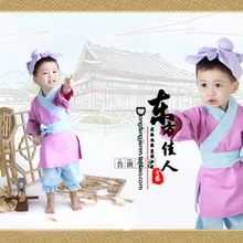 Lubanxueyi Древний китайский Tale The Great Carpenter Luban Древний китайский народный Детский костюм для маленького мальчика 90-120cmH