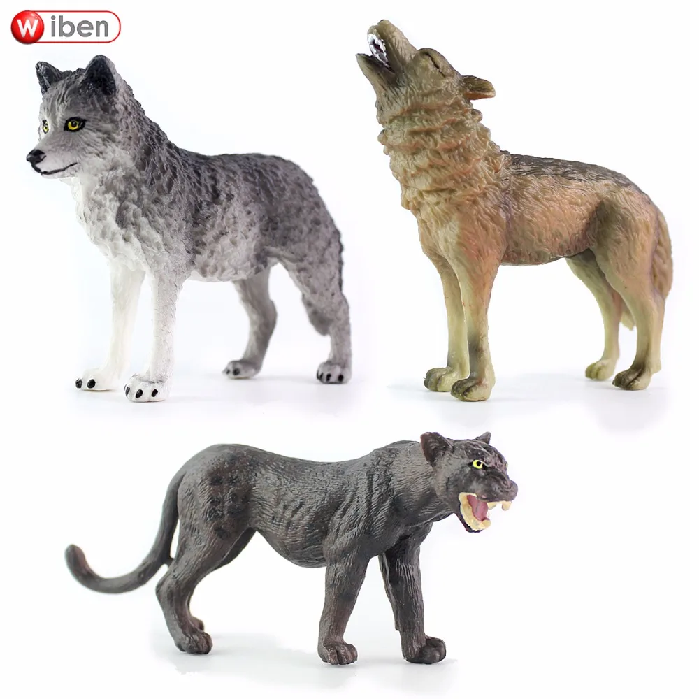 Wiben Wolf Panthers имитация моделей животных экшн игрушки фигурки коллекция высокого