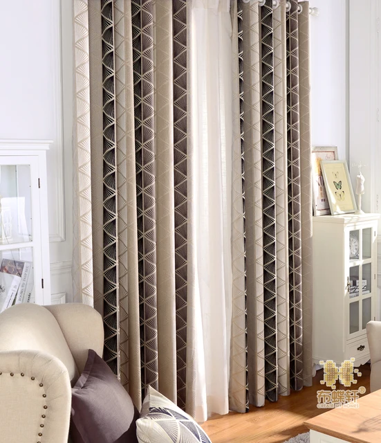 2017 Korean Style Luxury Curtains Geometrical Pattern Jacquard Weave ... 2017 Korean Style Luxury Curtains Geometrical Pattern Jacquard Weave ...