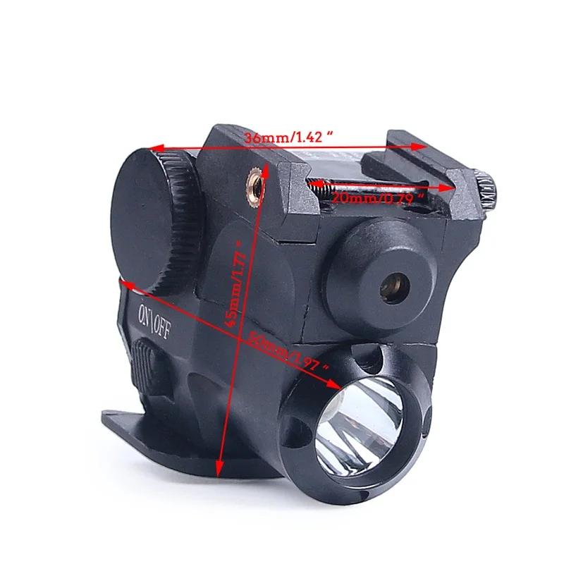 Parabolic Goggles Flashlight with Green Dot Laser Combo 4 kinds Illumination fit 20MM Rail for Airsoft (4)
