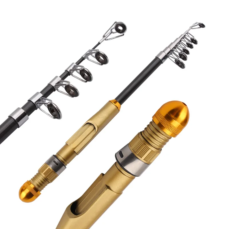 Dro[p shipping Spinning/Baitcasting Fishing Rod Pole 130/150cm Portable Carbon Fiber Fishing Rod Mini Carp Feeder Fishing Rod