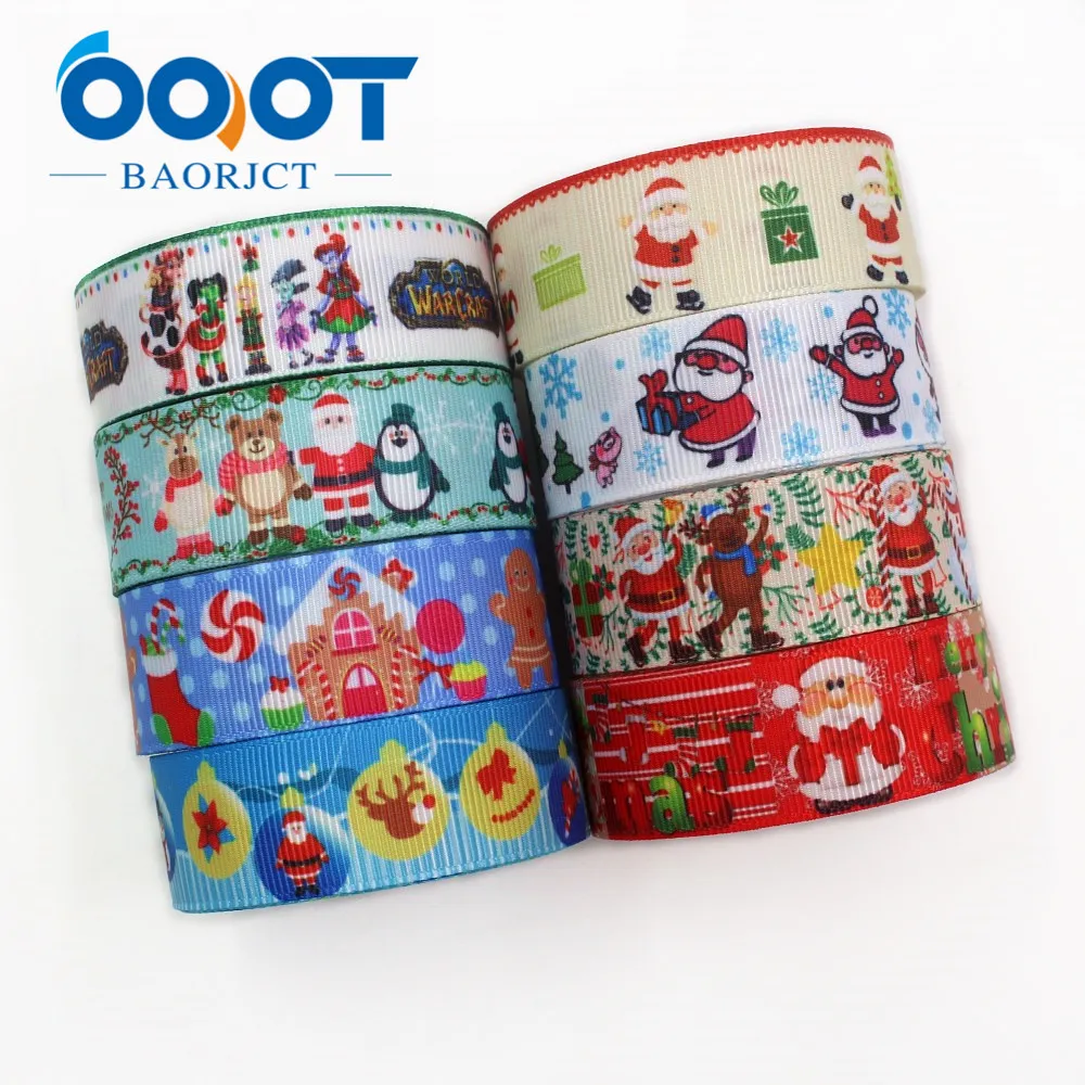 OOOT BAORJCT I-19713-3 22 мм 10 ярдов Рождественская серия Мультяшные корсажные ленты