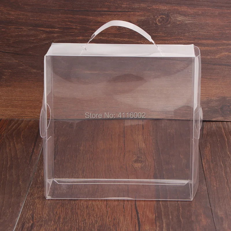 

100Pcs/lot Clear PVC Plastic Gift Box / Baby Shoe Display Storage Transparent Packing Decoration Boxes 12*12*5cm