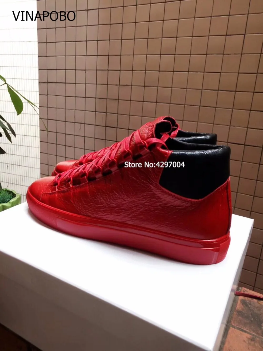 Taille Occasionnels Bottes Grande Hop High 38 The Hommes Superstar Chaussures Rouge Vinapobo En Top 46 Hip Cuir Picture Sneakers As v5adqcw