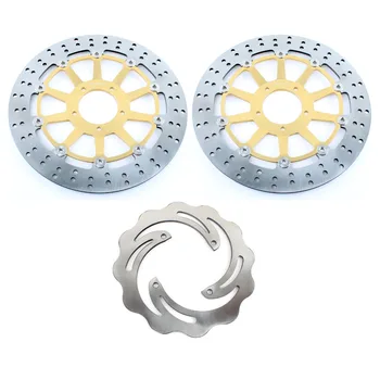 

BIKINGBOY Round Wavy Front Rear Brake Discs Disks Rotors For Ducati 848 EVO 11-13 998 Testastretta Monster S4R S4RS 2007-2008