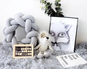 

Plush Long Knot Throw Cushion Kids Room Decorative Pillow Bed Bumper Stuffed Toy Soft Cushions Baby Nap Toy