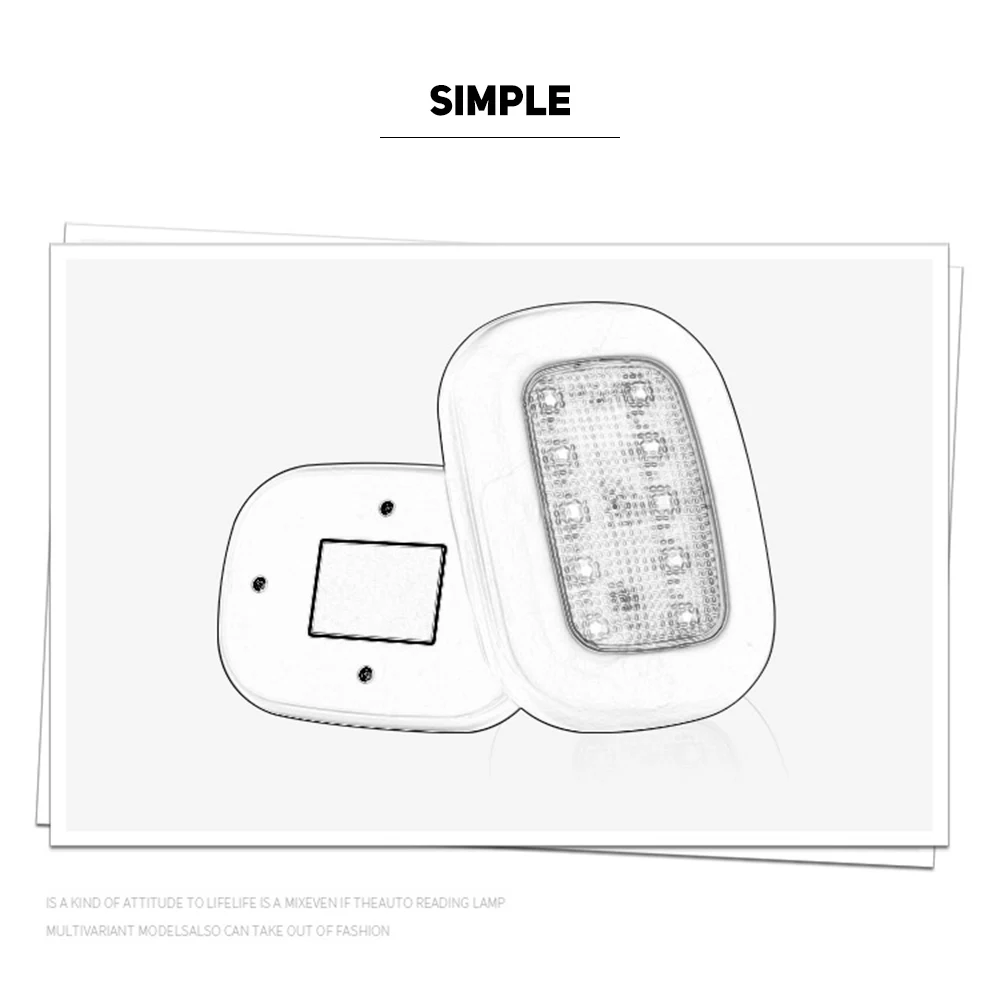 Автомобильный светильник для чтения, автоматическая зарядка через usb, на крышу, магнит, время, интерьер, квадратный купол, автомобиль, внутренний потолочный светильник