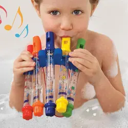 5 шт./компл. воды Флейта Игрушка Дети Красочный воды Флейта S Для ванной Ванна мелодии игрушка душ музыкальный инструмент Мелодия детские