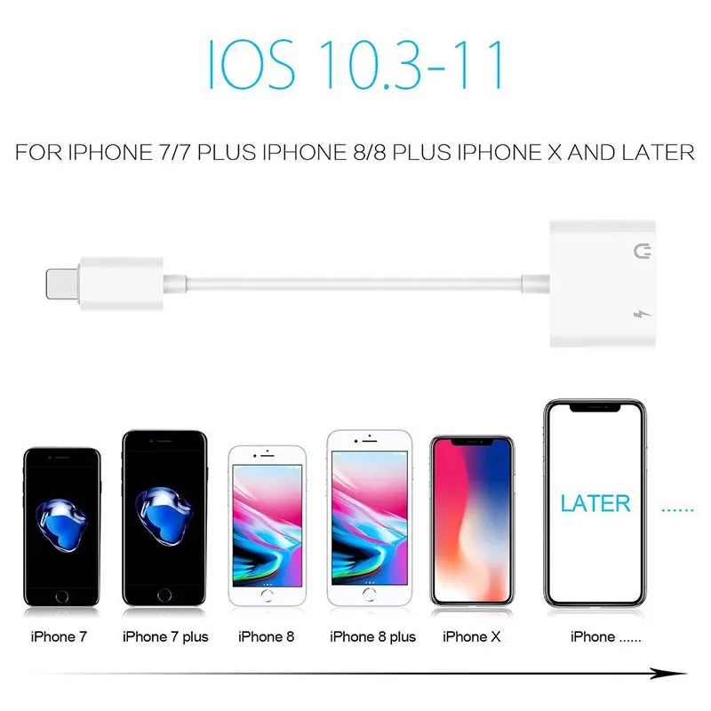 Headphone Adapter CableLightning To 3.5mm Audio Charging Ios12 for iPhone Charger & Headphone Jack for Apple iPhone 7 8 X XR XS Headphone Adapter CableLightning To 3.5mm Audio Charging Ios12 for iPhone Charger & Headphone Jack for Apple iPhone 7 8 X XR XS