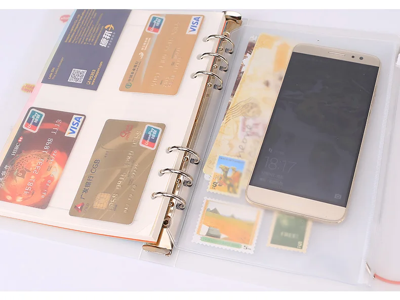 5 шт./лот A5/A6/A7 сумка для хранения прозрачный свободный лист блокнот бумажные карты сумки школьные и офисные принадлежности