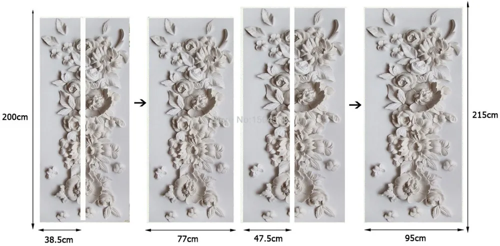 3D стерео рельефные цветы настенные двери стикеры гостиная спальня обои домашний Декор Наклейка ПВХ самоклеющиеся водонепроницаемые наклейки s