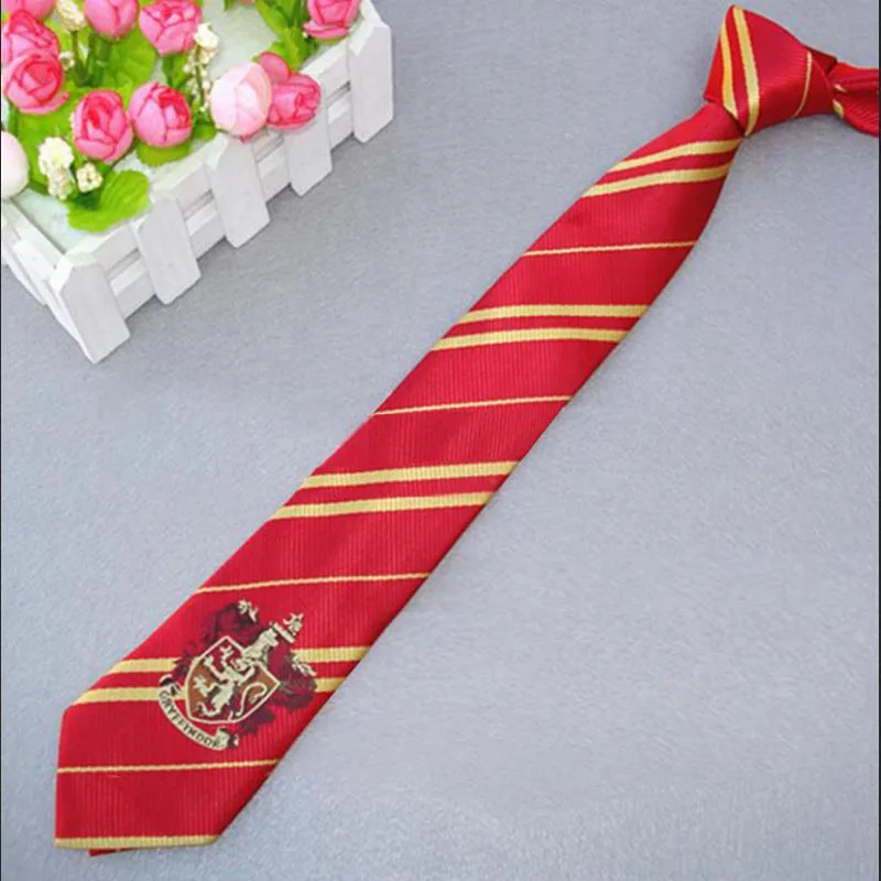 Знак школы Хогвартс галстук Косплей Костюм аксессуары для мужчин галстук колледж Стиль подростков галстук Гриффиндор серии женский подарок Дети - Цвет: Красный