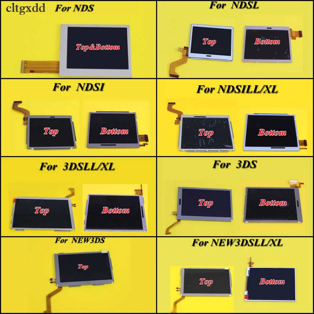 

cltgxdd Replacemeny Parts Top Bottom & Upper Lower LCD Screen Display For Nintendo DS Lite NDS NDSL NDSi LL XL New 3DS LL XL