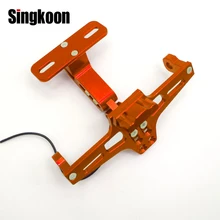 Мотоцикла с ЧПУ номерного держатель рамка Кронштейн с светодио дный свет для Honda CB1000R Триумф street triple buell Yamaha XT660