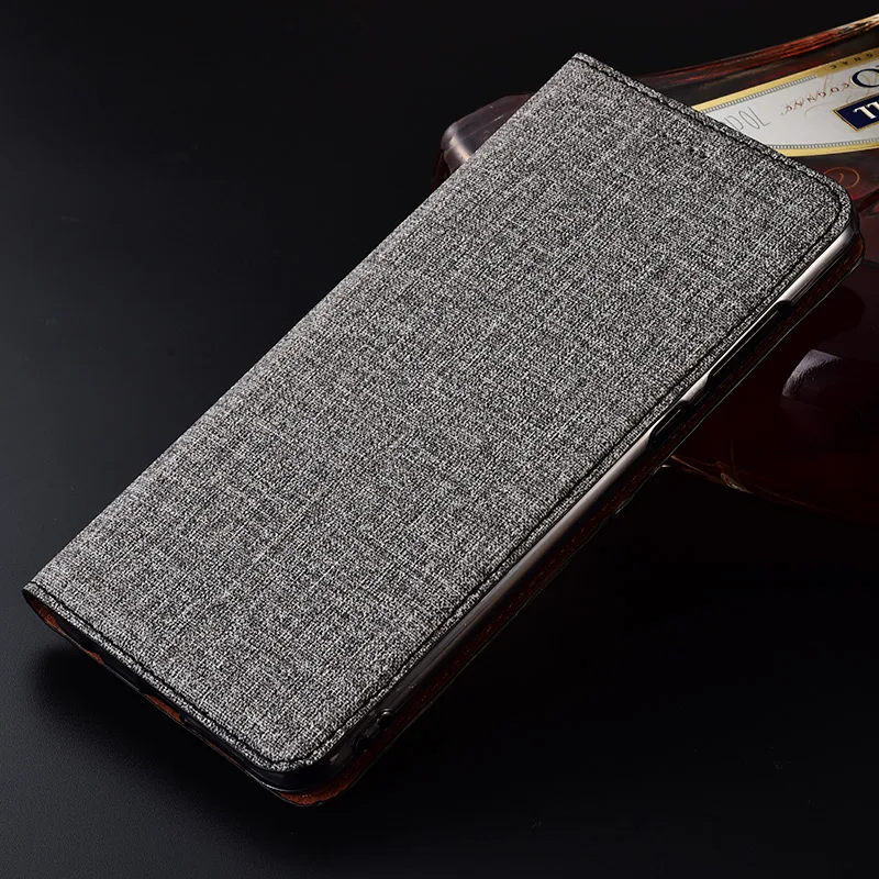  Flip Stand Phone Case Cover For Lenovo Z5 Z6 Pro GT Z5s Lite Case Cotton Linen Leather Card Design 
