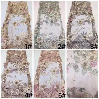 

lovely S-6234 embroidery soft tulle mesh with flower for wedding dress