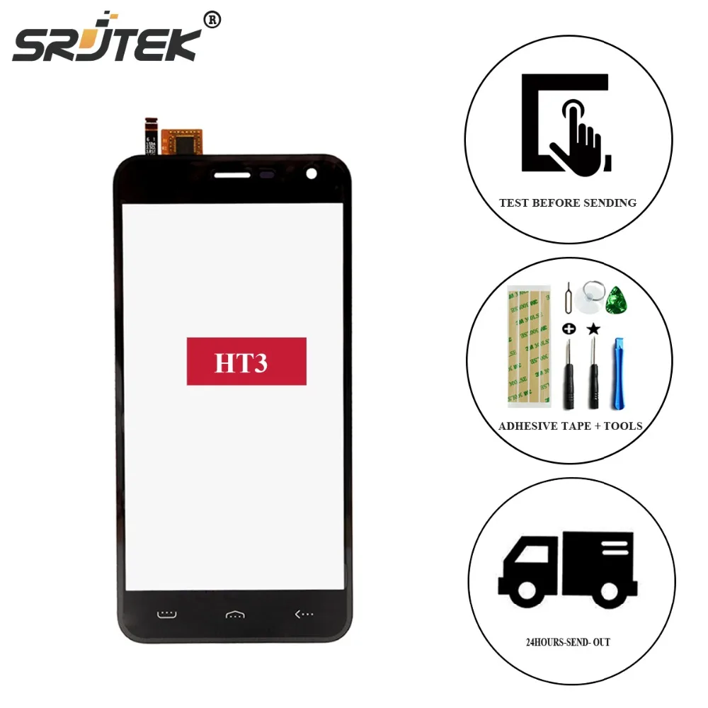 

Srjtek Homtom HT3 Original TP Touch Screen Touch Panel Glass For Homtom HT3 5.0 Cell Phone