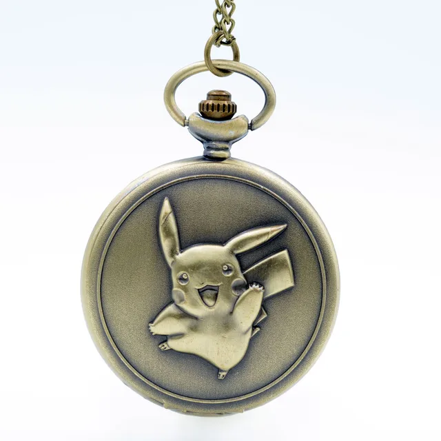 Pokemon Quartz Pocket Watch And Necklace