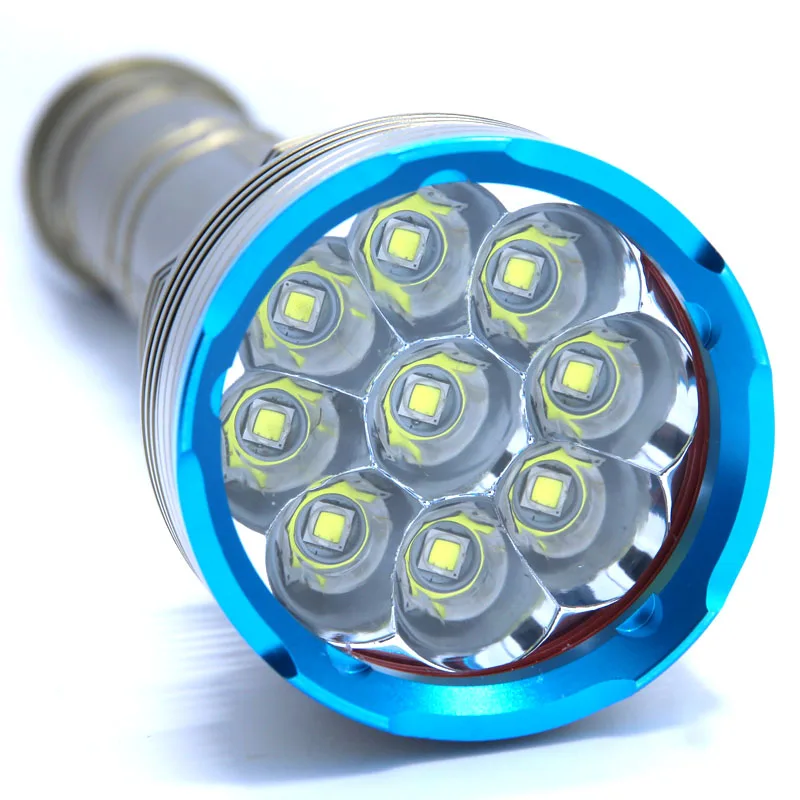 20000LM подводного погружения светодио дный свет светодиодный фонарик 9* XM-L2 Дайвинг лампы факел оборонительные водостойкие освещение фонари