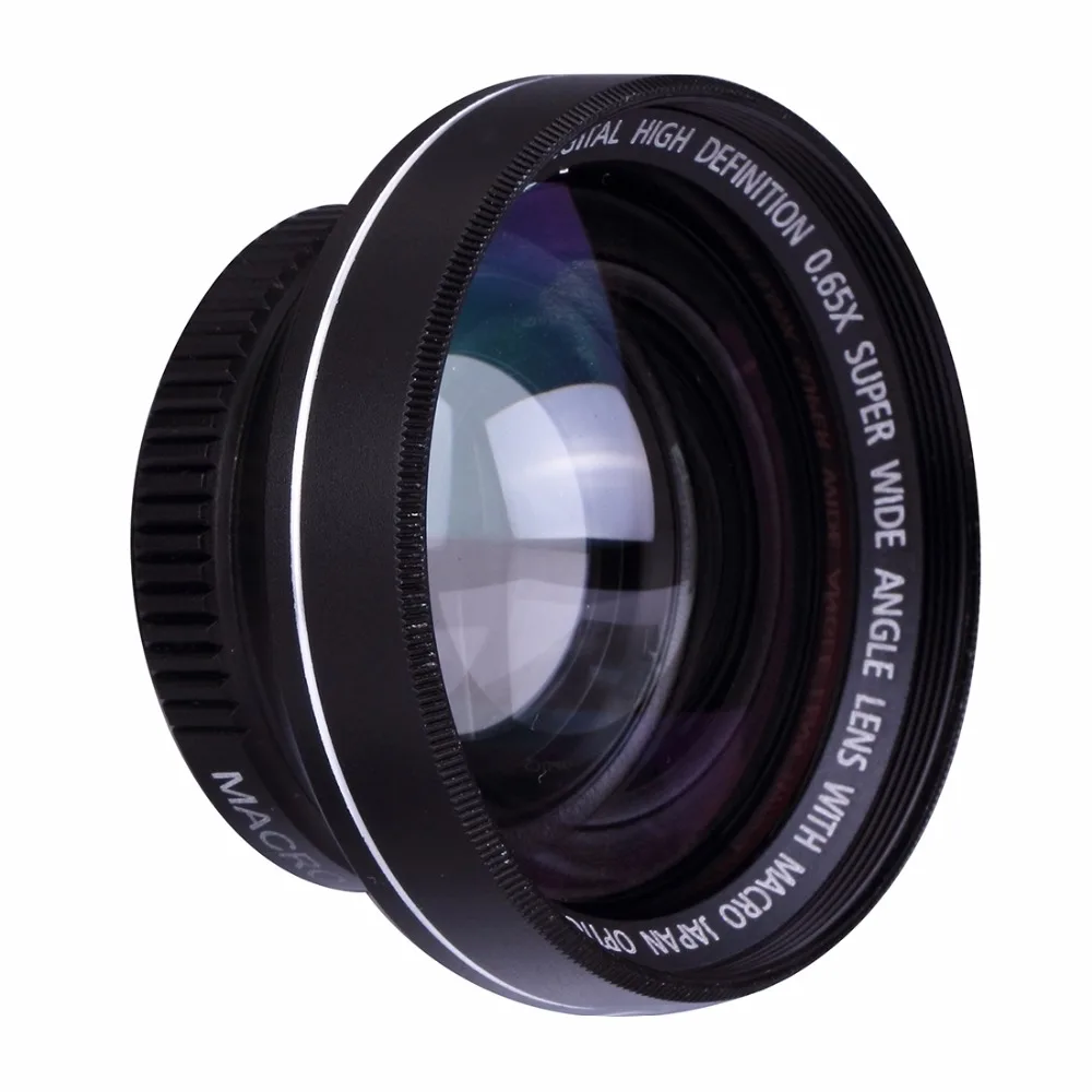 37mm 0.65X Gopro Camera Super Wide Angle Lens +12.5 With Lens Adapter