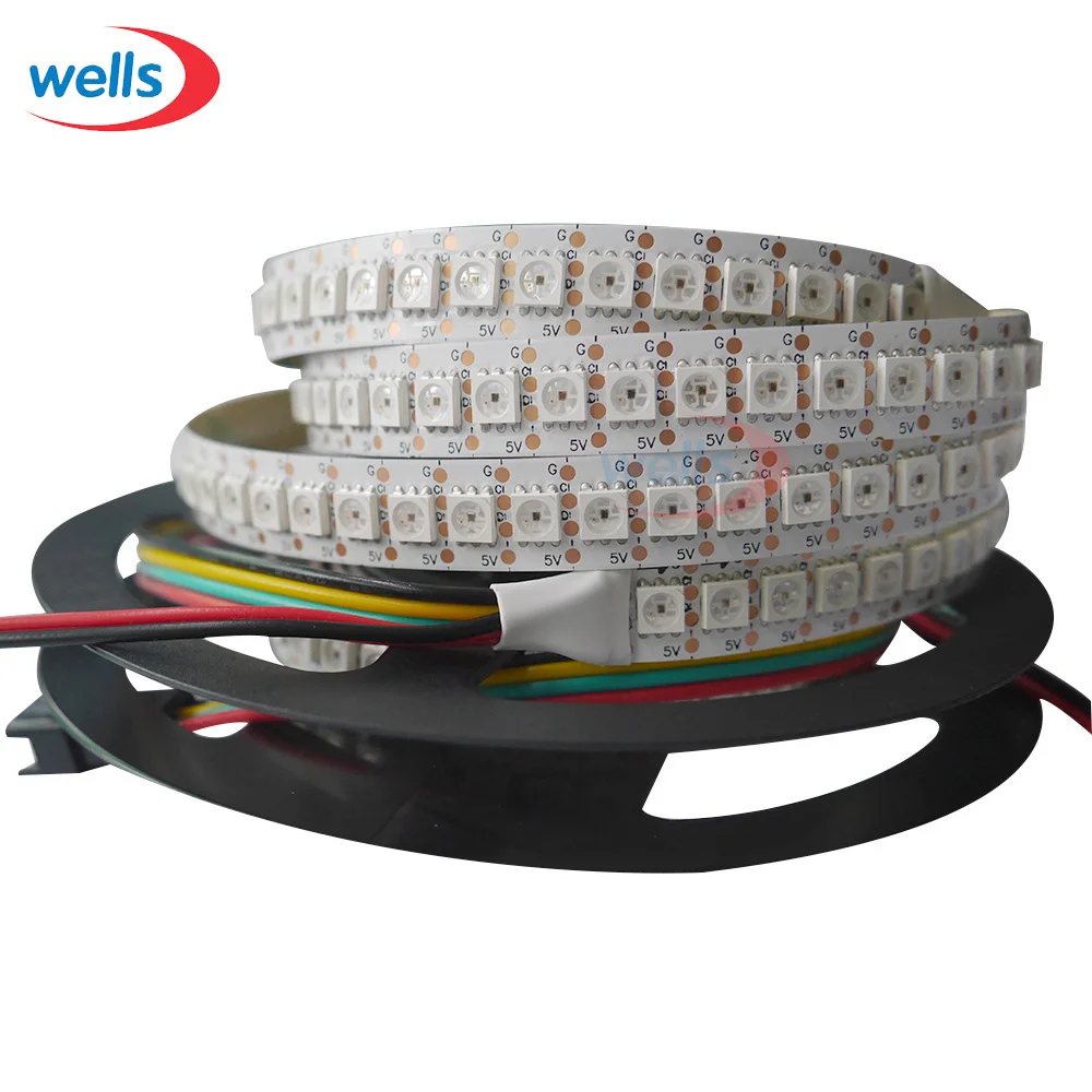 

5m 30/32/36/48/60/72/96/144 leds/pixels/m APA102 Smart led pixel strip ,DATA and CLOCK seperately DC5V IP30/IP65/IP67