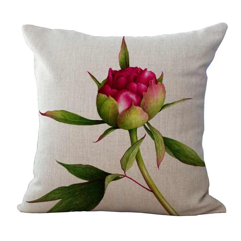 Красивый цветок Роза односторонняя печать домашний Декор диванная декоративная подушка для сиденья автомобиля чехол для подушки Capa Almofada - Цвет: 8