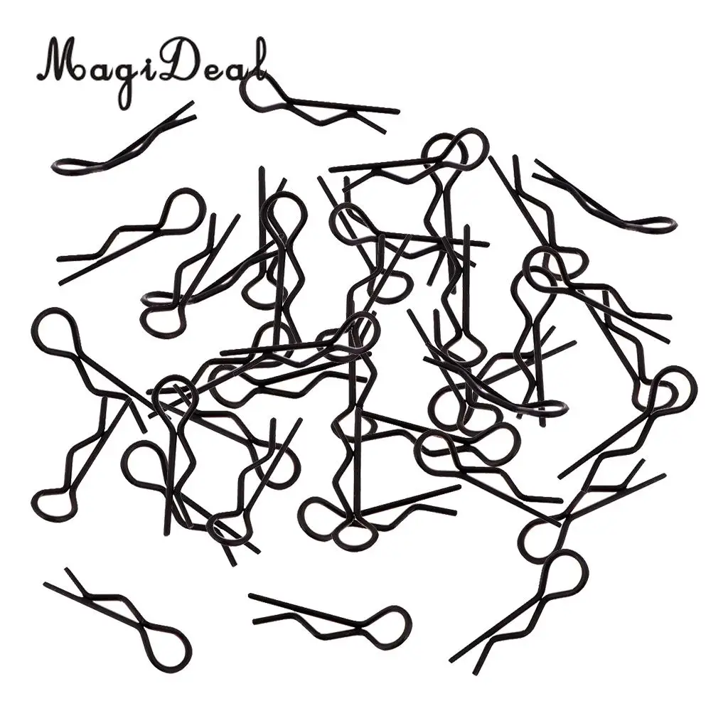 1/10 1/12 1/16 RC Car Body Shell Clips Pins 7.0mm Black 50x DIY Accessories