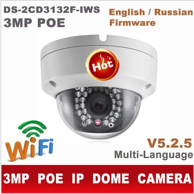 

HIK Dome Camera DS-2CD Mini WIFI Camera Replace of DS-2CD2132F-IWS Support PoE Audio and Alarm I/O