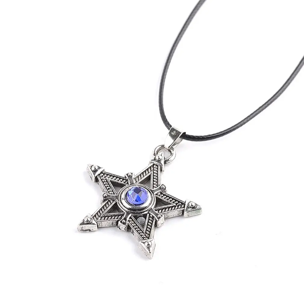 Новый модный Black Rock Shooter пентаграмма горный хрусталь кулон цепочки и ожерелья для