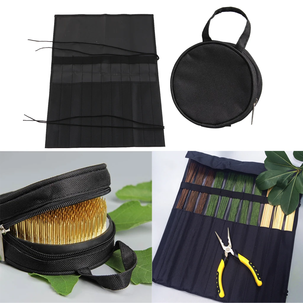 

Professional Ikebana Florist Tool Kits Bag Cutting Tool Tape & Kenzan Bag
