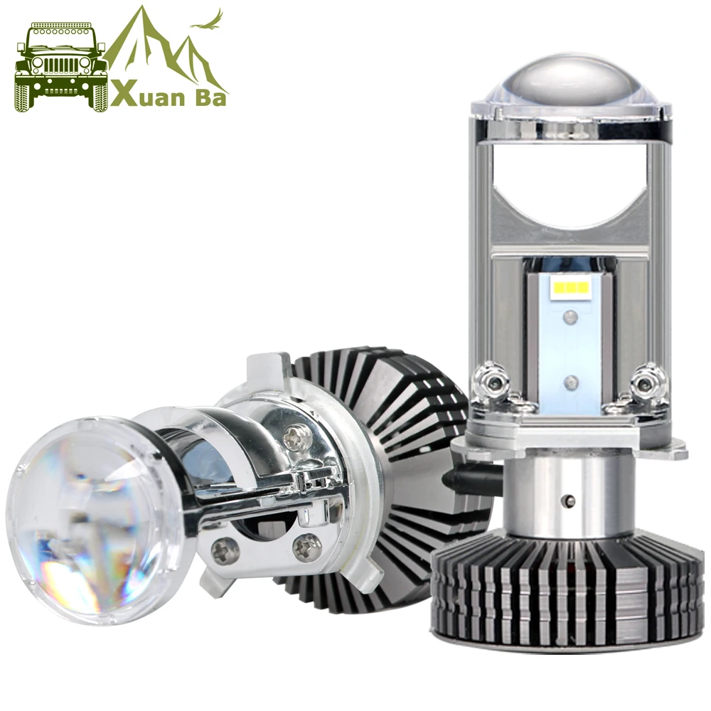 

2Pcs H4 Led Mini Projector Lens 12V 24V 6000K Left Hand Drive Car Bulbs Motorcycle LED Headlight Bulb Automotive Lamp